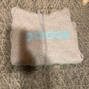 XL grey and blue Adidas hoodie never worn